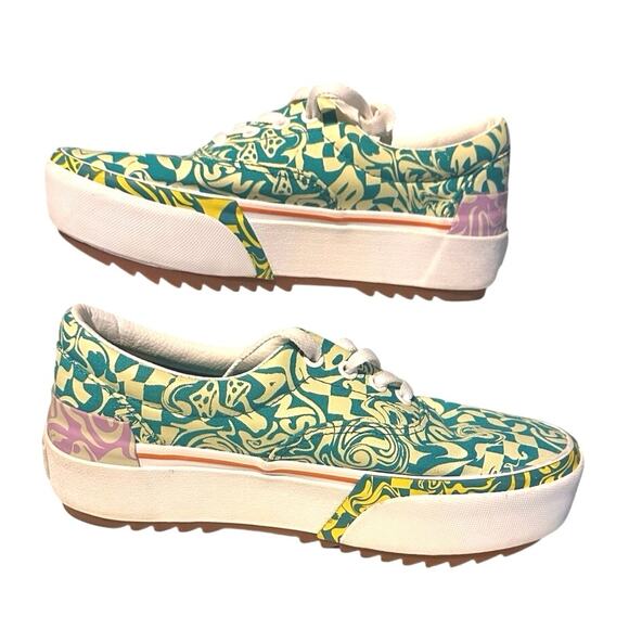 Vans Green Sneakers Vibrant Slip-On Style - Picture 6 of 10